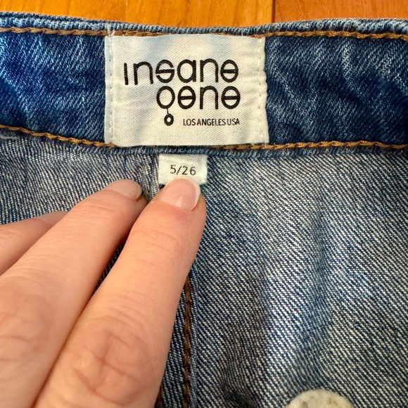 Insane Gene Flare Wide Leg Jeans with Faded Wash - Picture 4 of 11